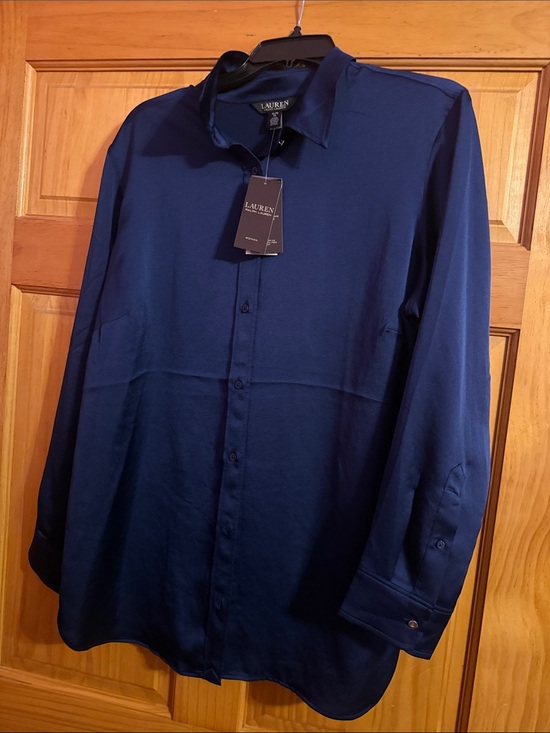 Lauren Ralph Lauren Tops - Lauren Ralph Lauren Navy Button-Up Women's Shirt